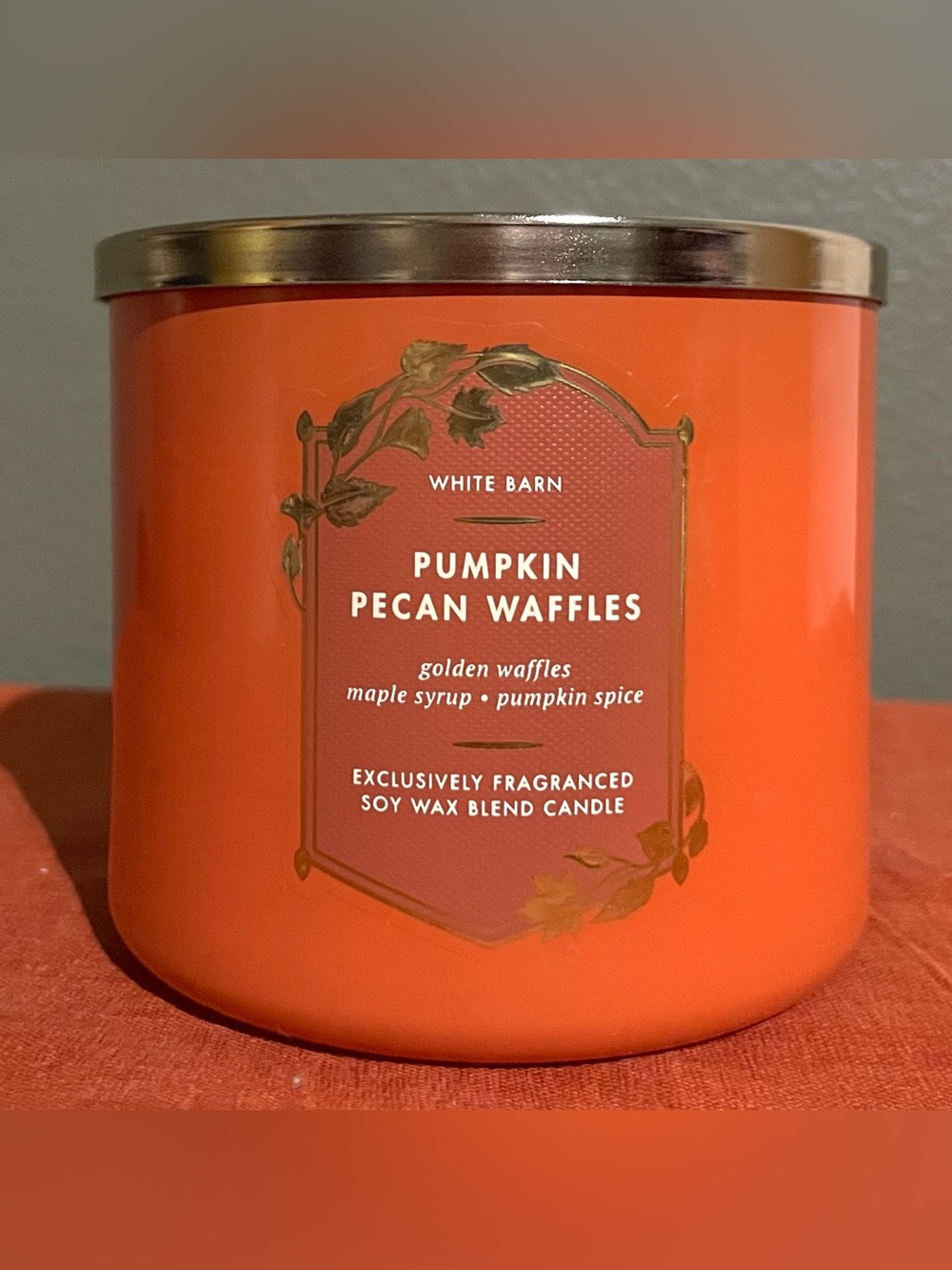Bath & Body Works PUMPKIN PECAN WAFFLES Three Wick Candle NWT